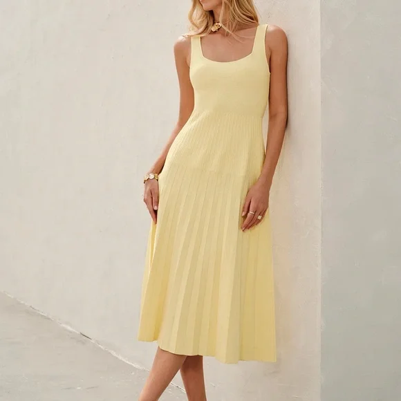 Commense Yellow Midi Dress - Picture 15 of 15